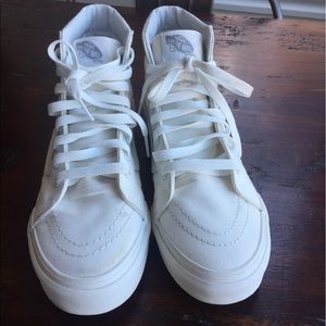 Vans Blanc De Blanc Canvas Hightops Women's Size 8