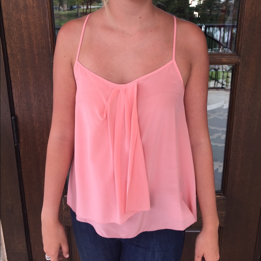 Trina Turk salmon pink spaghetti strap tank