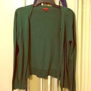 Forest green cardigan