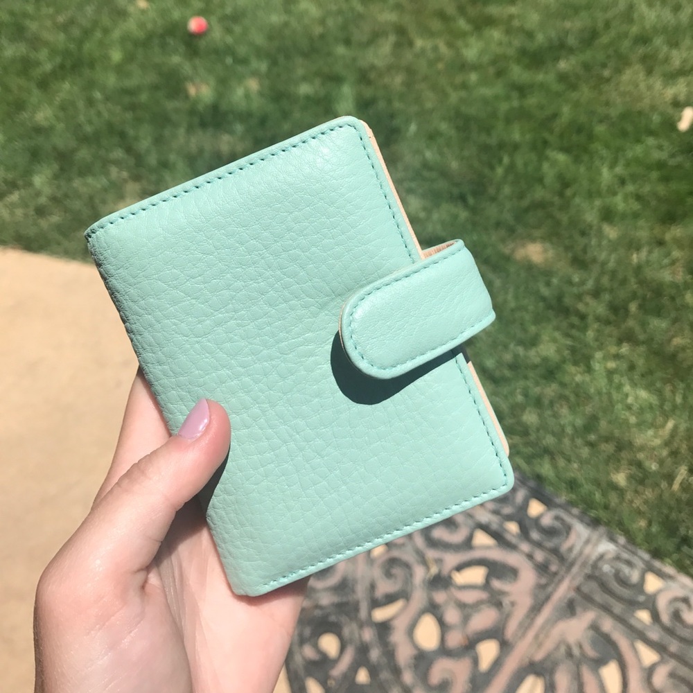 Sky Blue Mini Leather Wallet