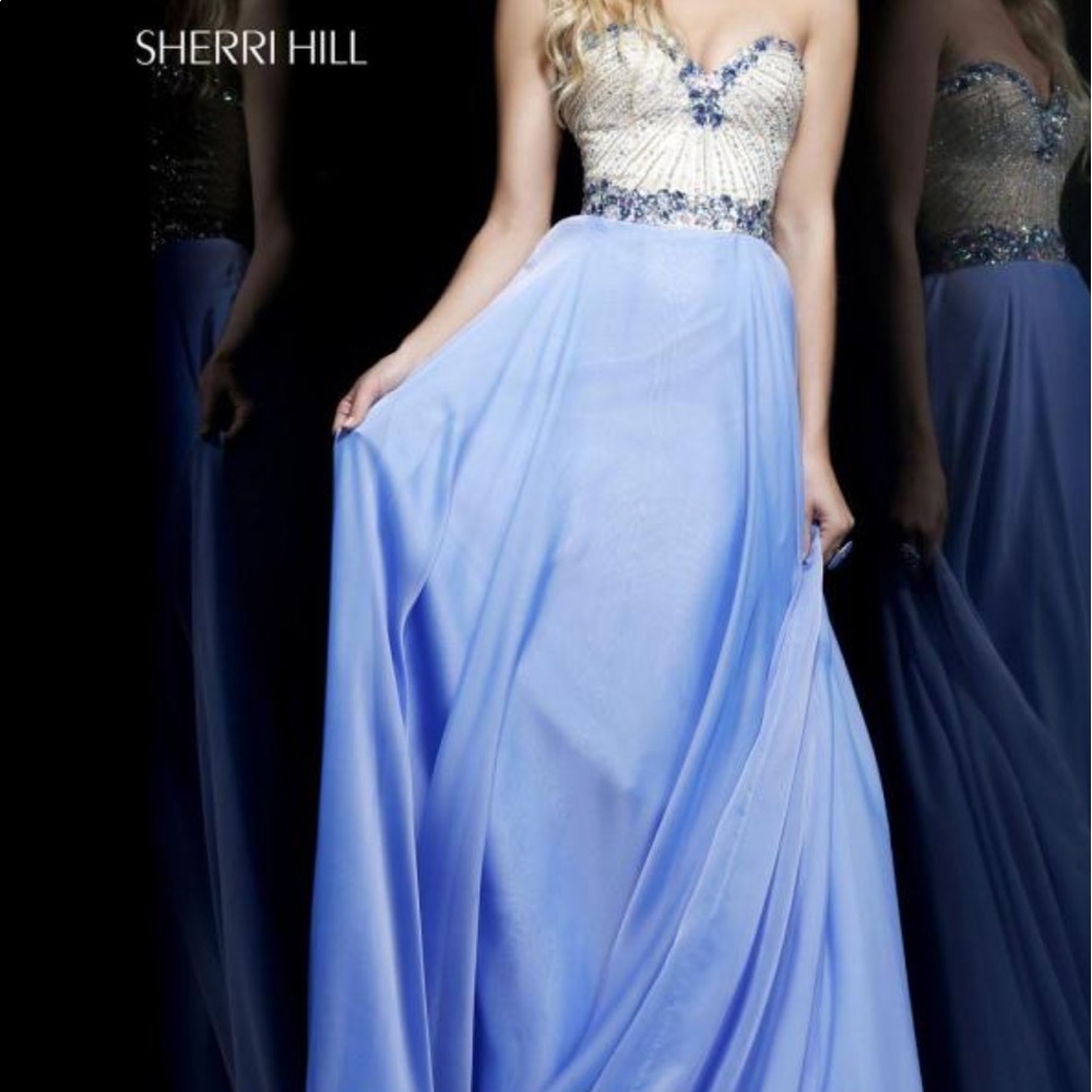 #1923 Sherri Hill dress in Periwinkle.