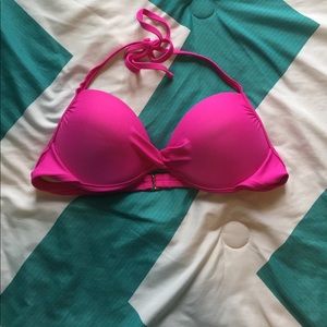 Pink push up swim top