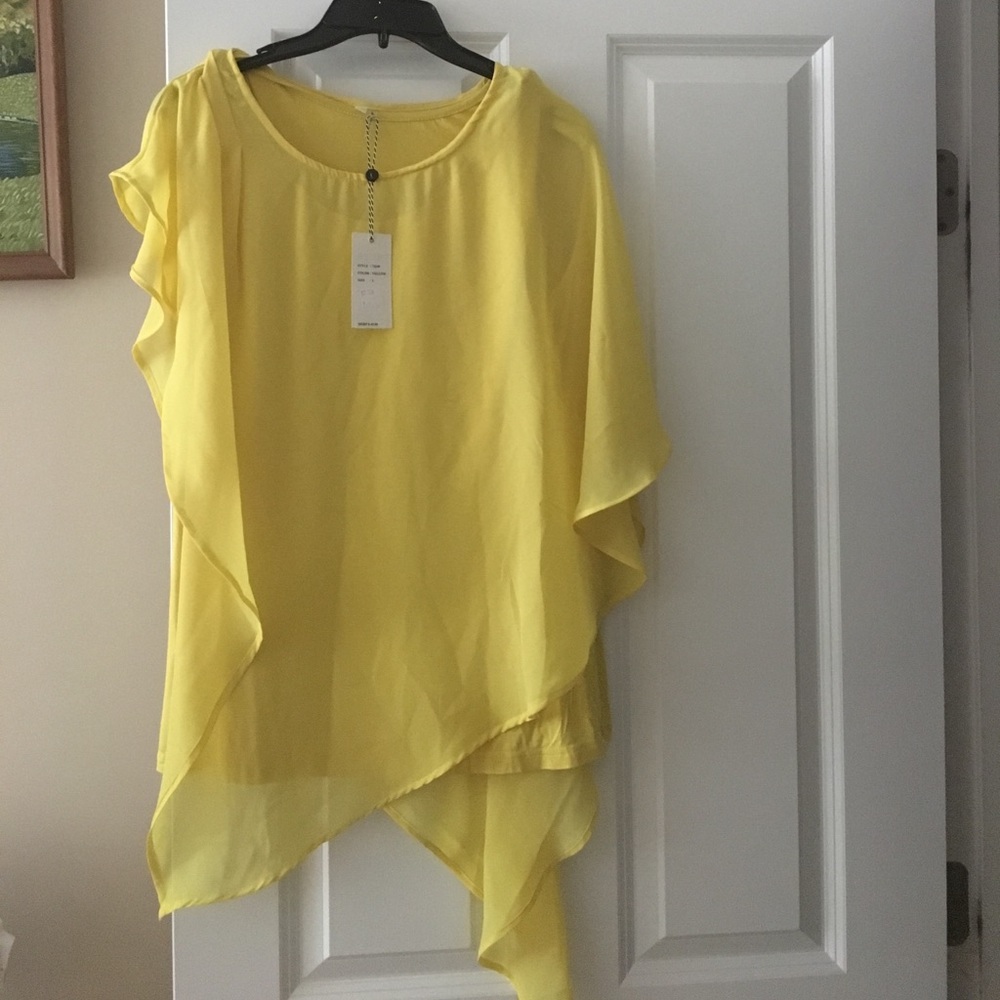NWT Yellow & Pink "Kaktus" blouse