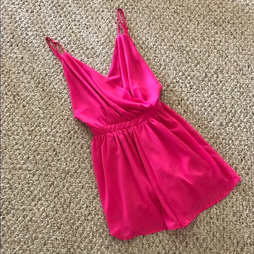Hot pink romper