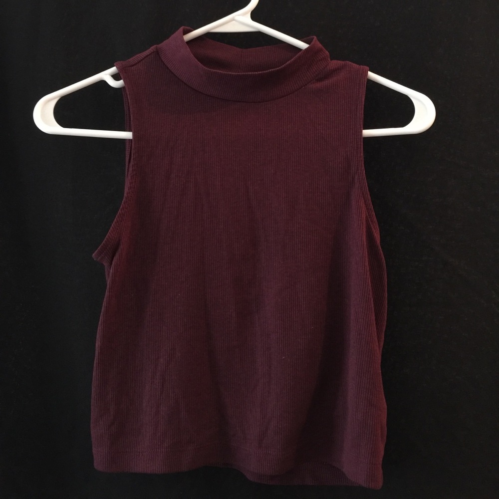 Burgundy Crop Top