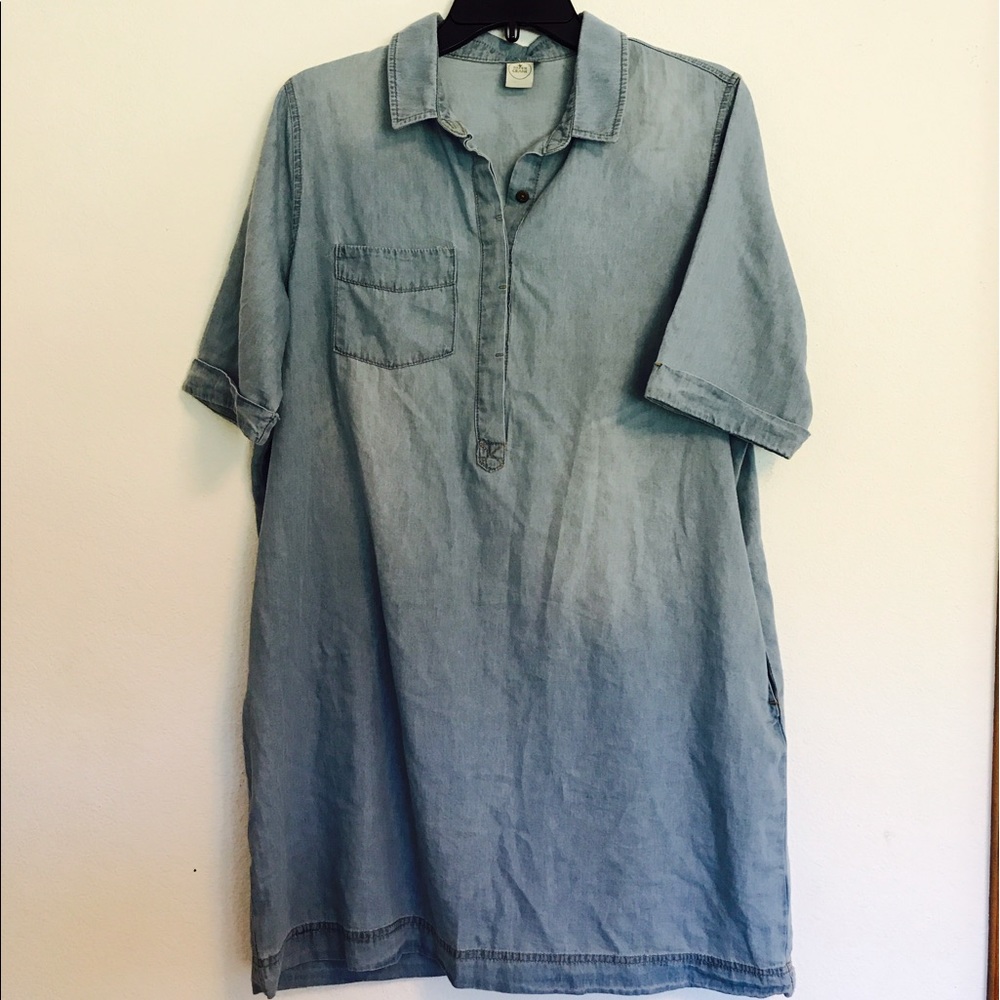 Anthropologie Paper Crane Denim Dress