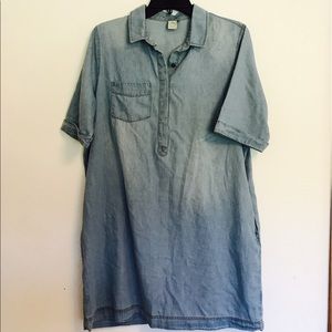 Anthropologie Paper Crane Denim Dress