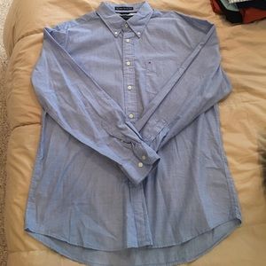 Blue Tommy Hilfiger Men's Dress Shirt