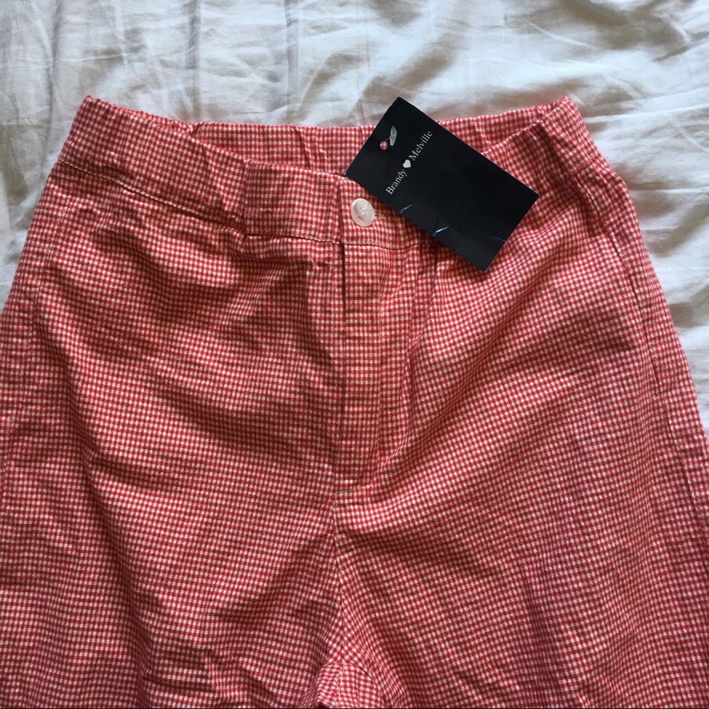 Brandy Melville Red Gingham Pants