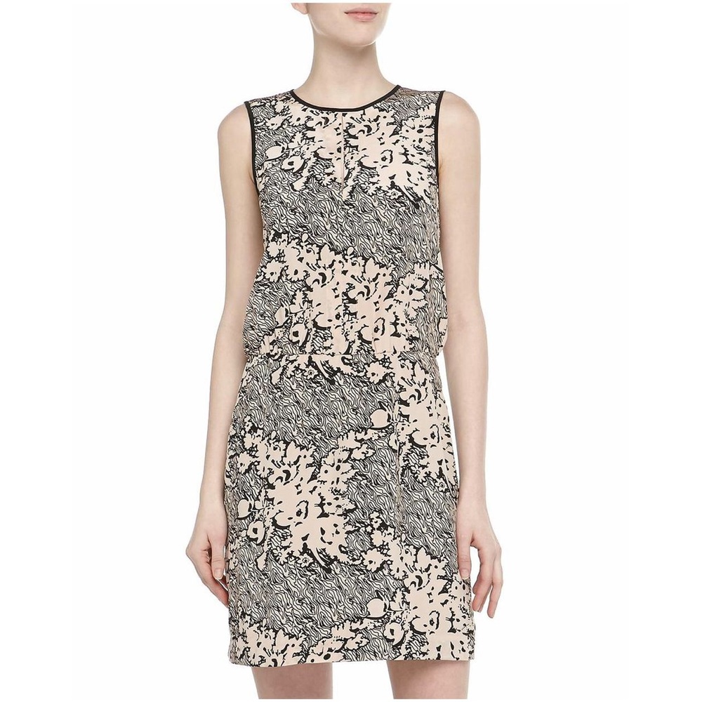 4.collective Floral Scribble Print Silk Dress 4