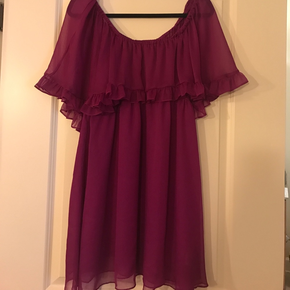 Free People Purple Ruffle Dress