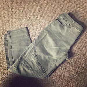 Express cropped moto jegging