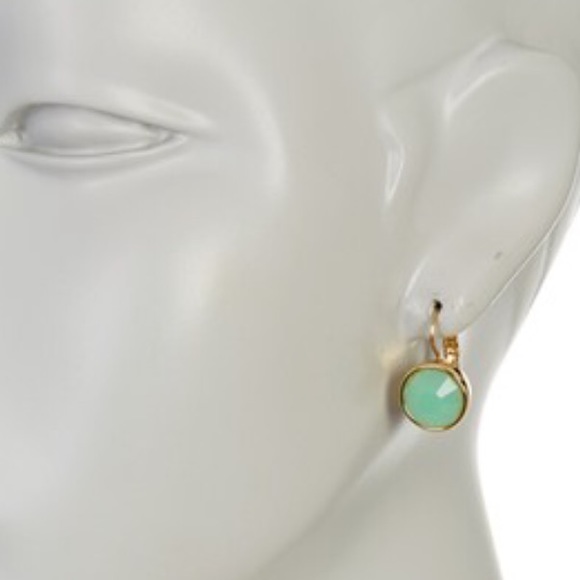 New Kate Spade 12K Crystal Drop Earrings in Mint! - Picture 7 of 8