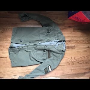 Army green fall jacket