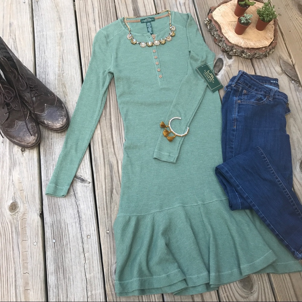 LRL Ralph Lauren jean co. • Green thermal • Xs