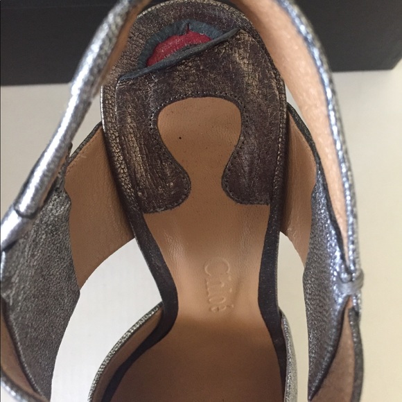 🌈Chloe metallic leather heels - Picture 4 of 4