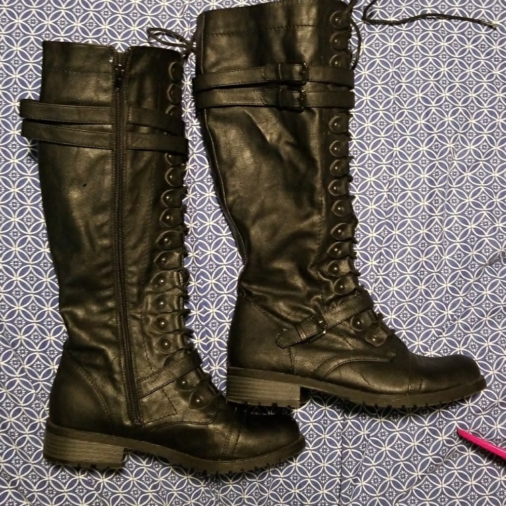 Tall black boots