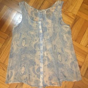 Blue and white summer top