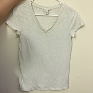 White plain short sleeves