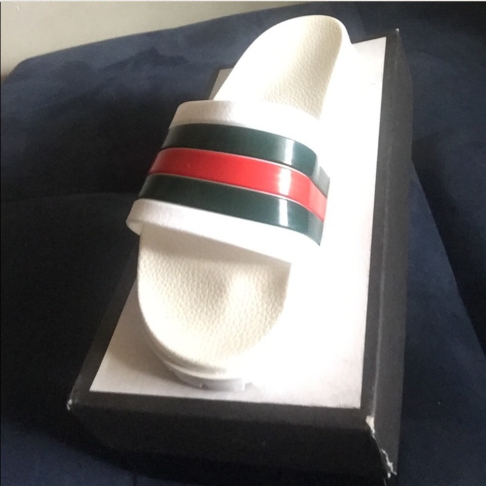 Gucci White Men's slides