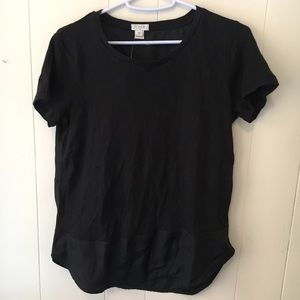 Black J. Crew T-Shirt with Silky Back