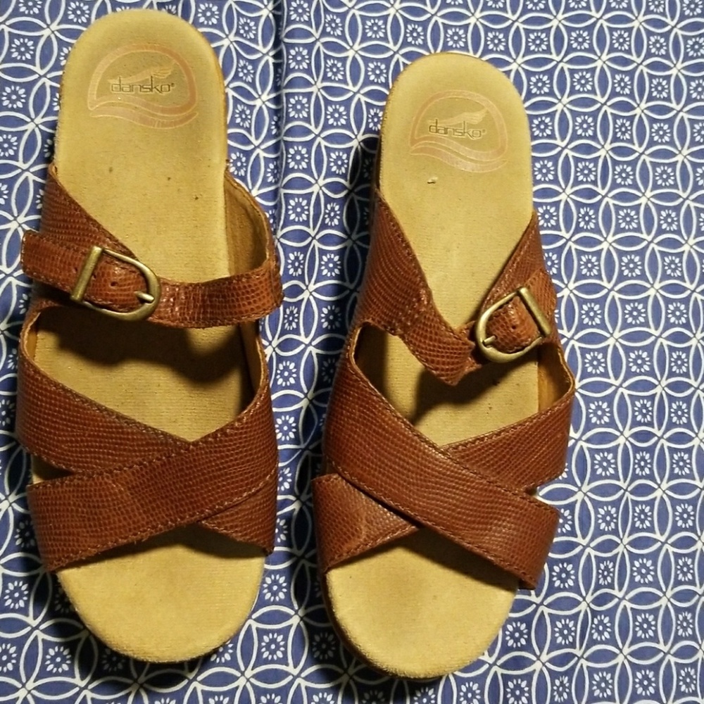 Brown leather Dansko sandals