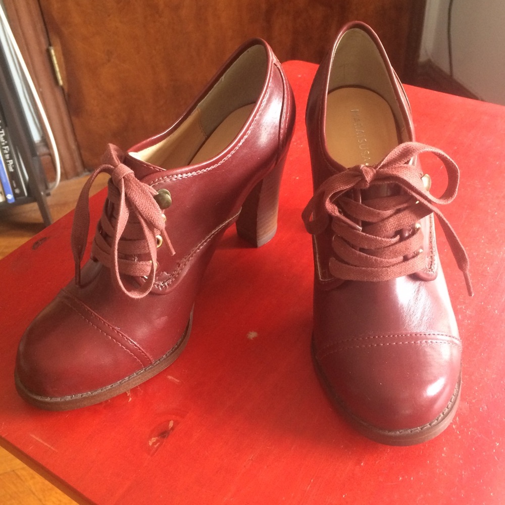 Marais USA Lace Up Stacked Heels