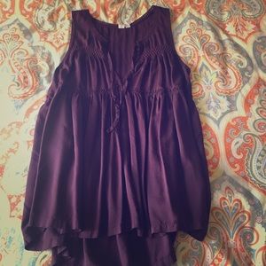 Purple flowy tank top