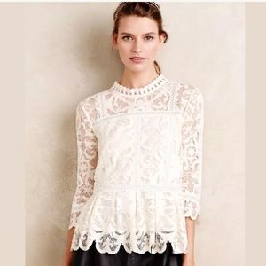 Anthropologie Nautical Lace Top BRAND NEW