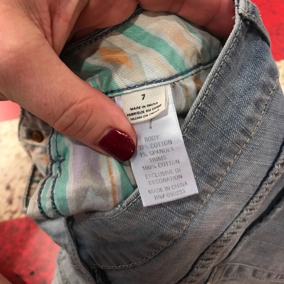 Roxy size 7 shorts with Lace Daisy Dukes 0069 - Picture 6 of 6