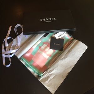 Authentic 100% Silk CHANEL Scarf - NWT