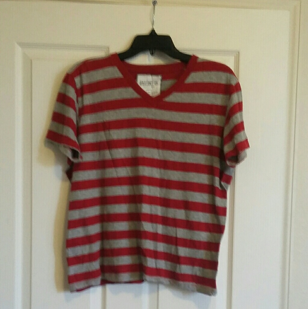 Red & Grey stripped shirt