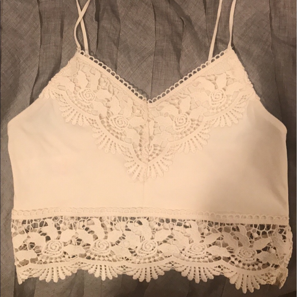 Top shop crop XS cream barely worn