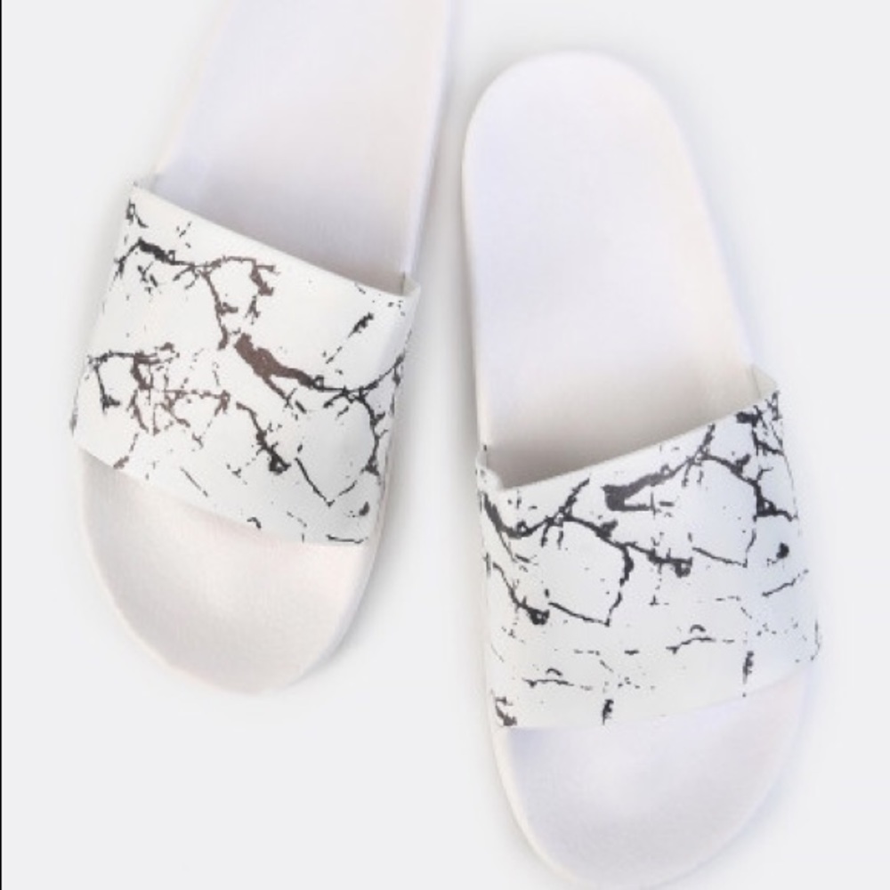 Marble slip on sandals size 8 brand new!