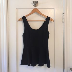 Nordstrom Black Peplum Top