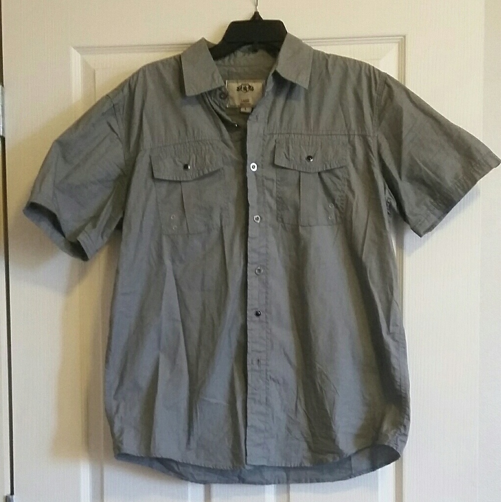 Grey Button Down Dress Shirt