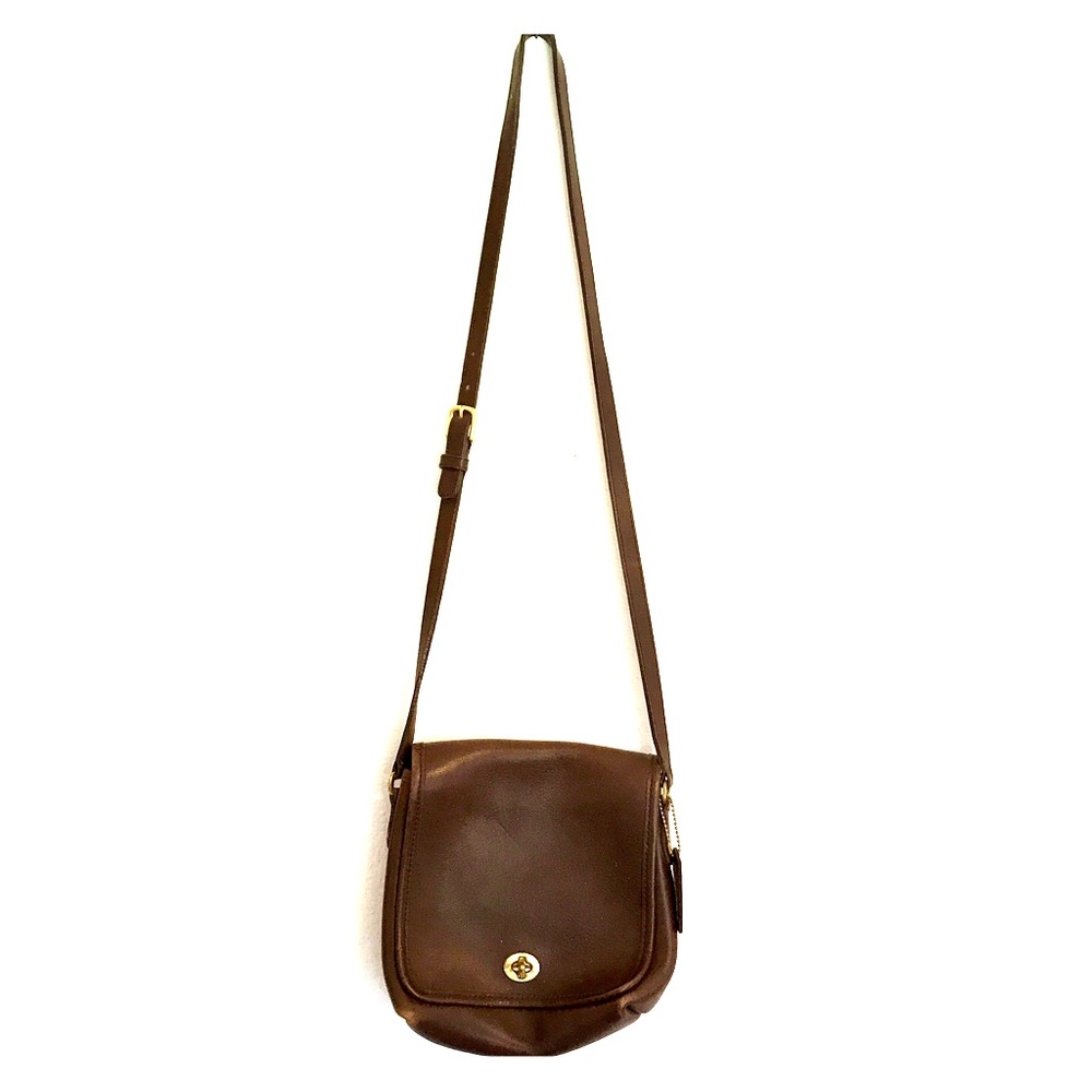 Mini leather coach crossbody