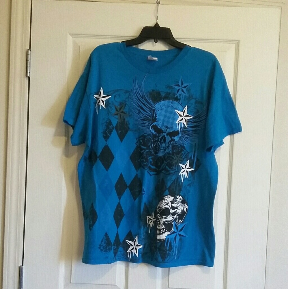 Blue Skull Shirt