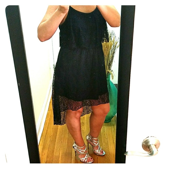 NWT!  SEXY BLACK LACE ☀DRESS!!  SZ LG 7-9 - Picture 3 of 4