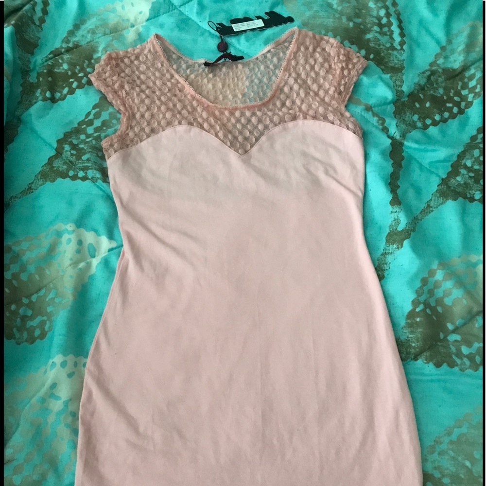 New bodycon comfy blush dress