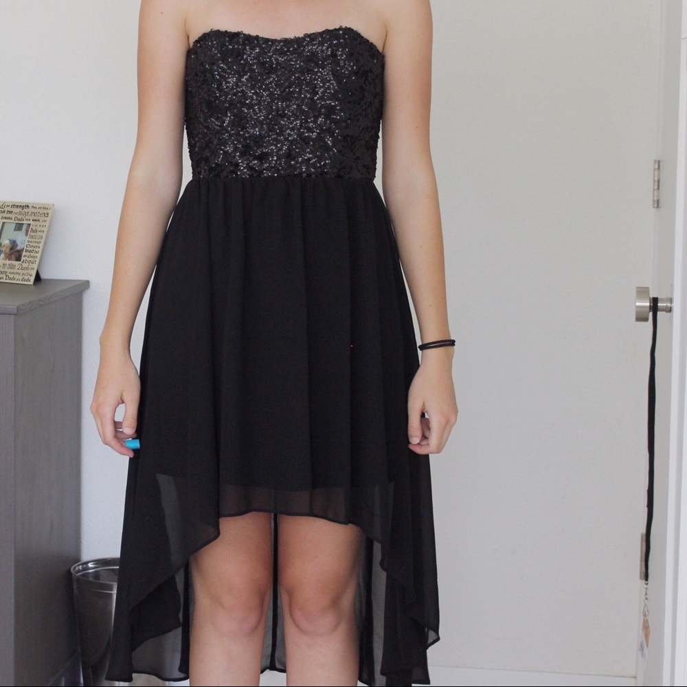 High-Low Sequined Homecoming Dress