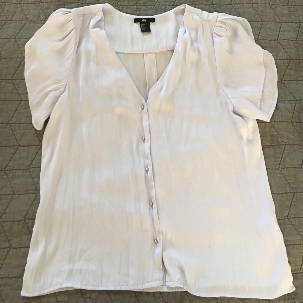 H & M loose-fit blouse. Pale blue. US Size 8