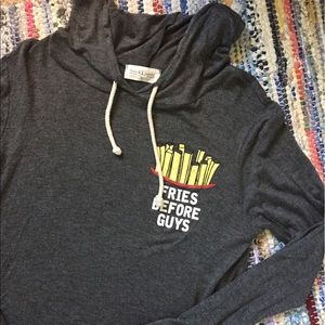 Fries before guys light hoodie