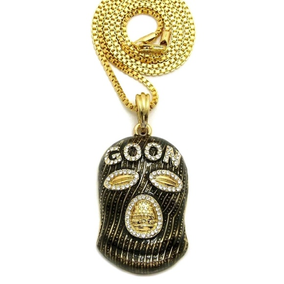 Other - Hip Hop Goon Mask Pendant & 24" Box chain set