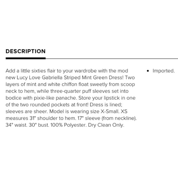 Mint Green Stripe Dress - Picture 3 of 3