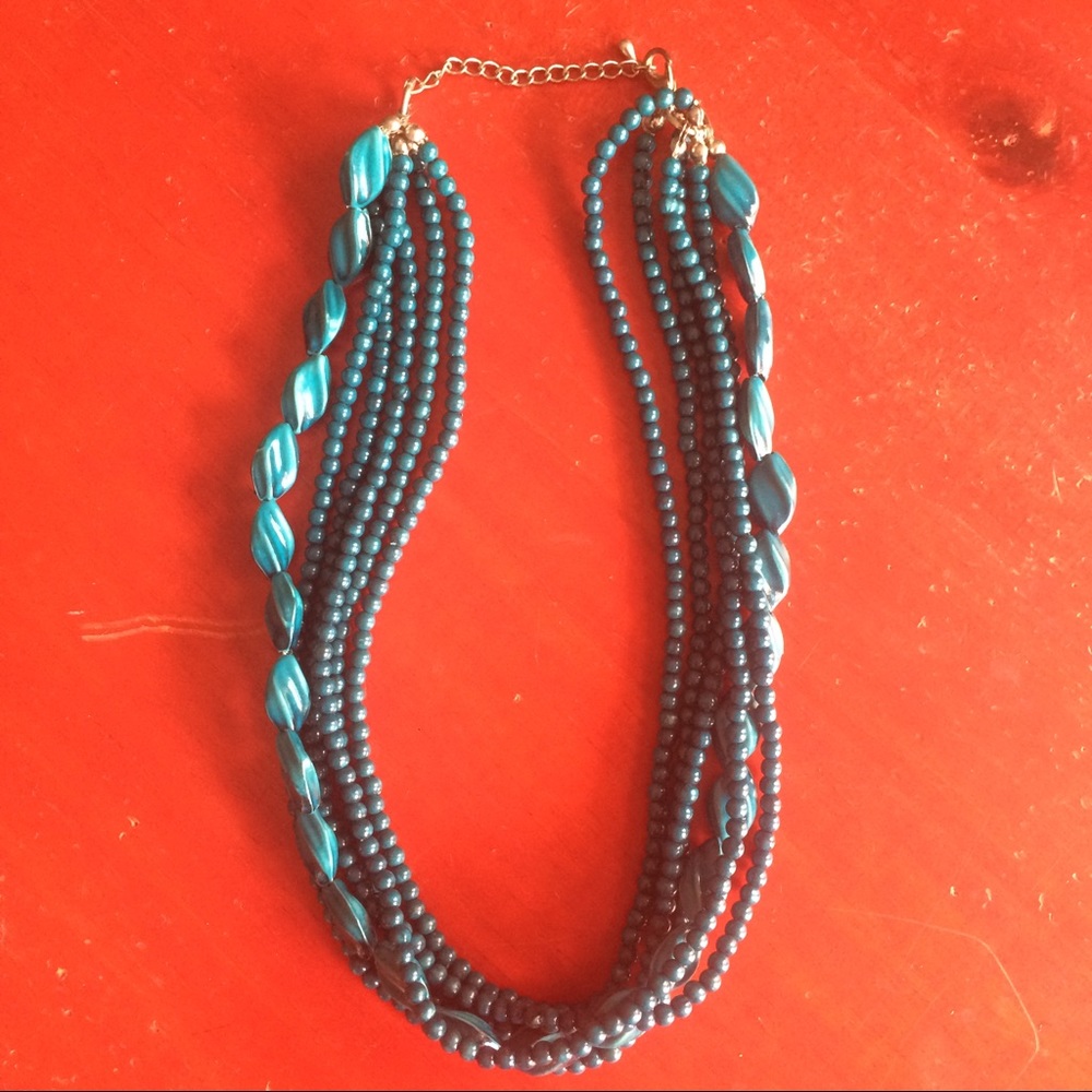 Anthropologie Bundled Beaded Necklace