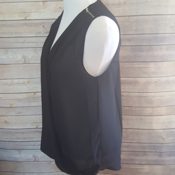 NWOT Plus Size Zipper Shoulder Sheer Shirt - Picture 6 of 7