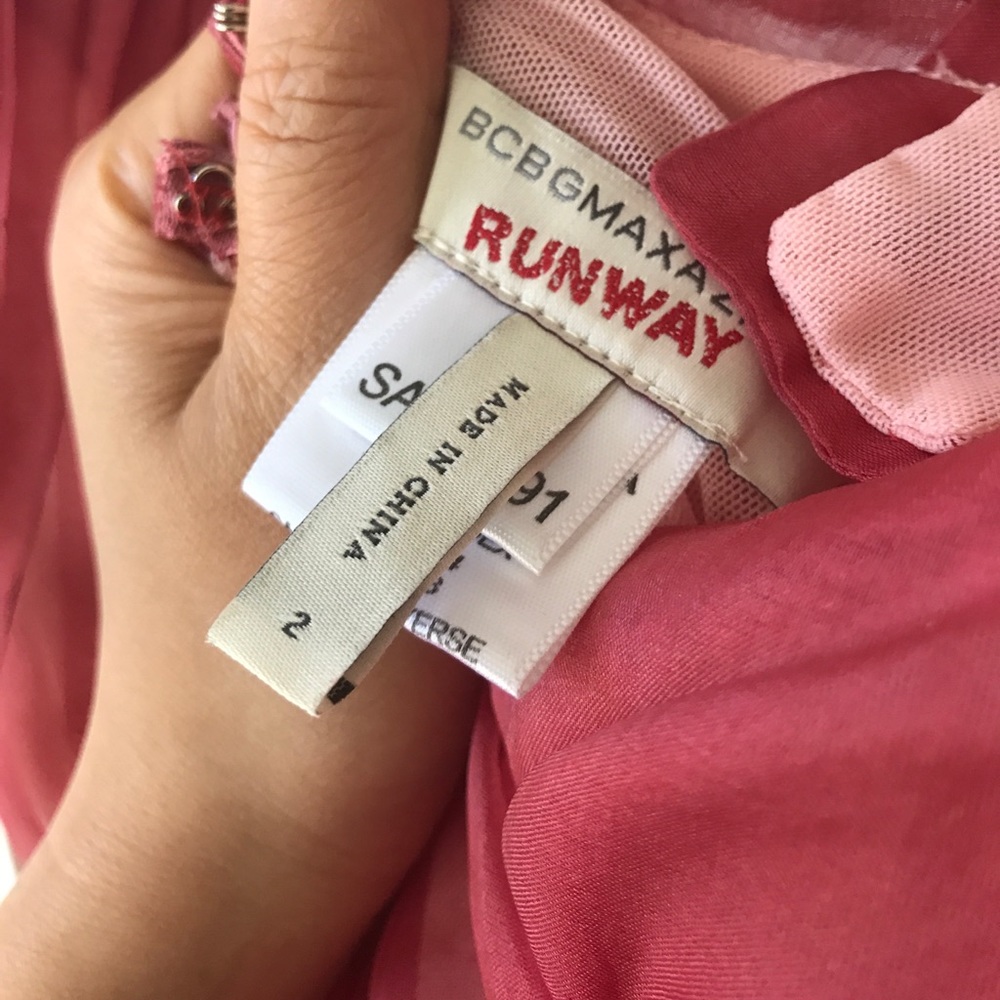 BCBG Runway silk origami dress, 2 - Picture 5 of 8