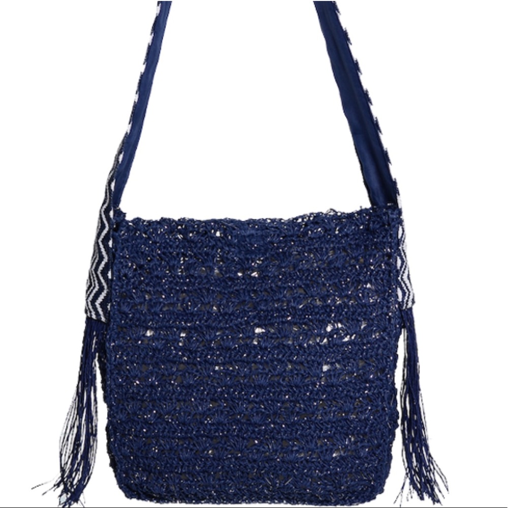 Muche et Muchette navy metallic handbag