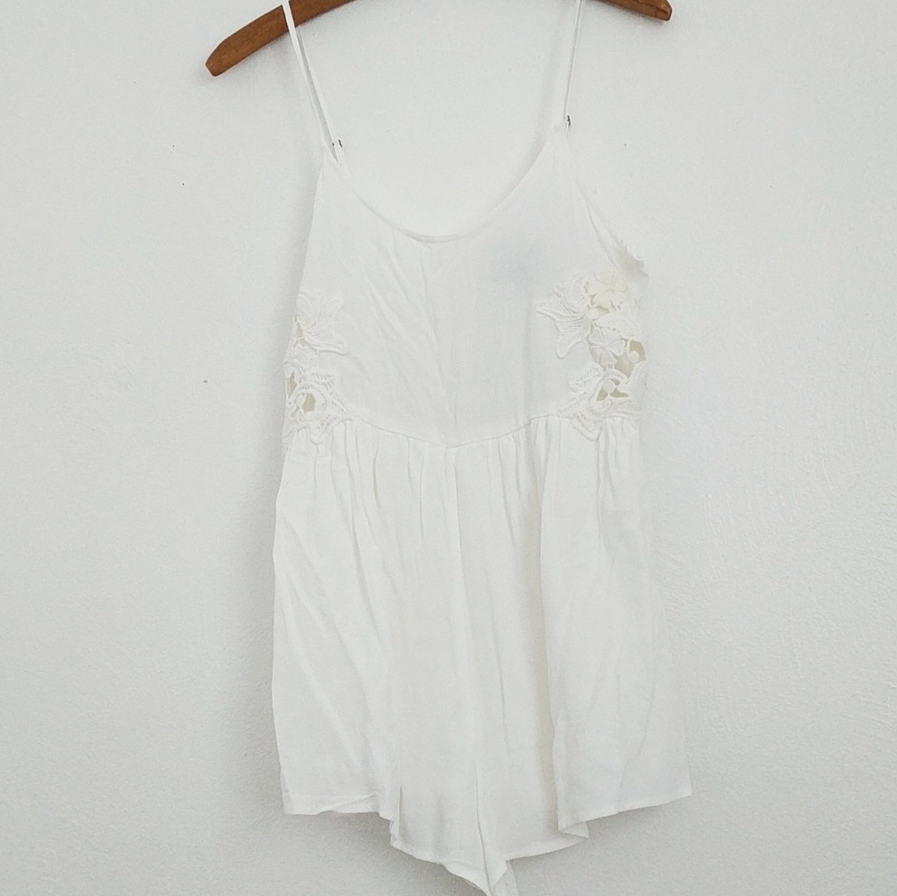White lace romper